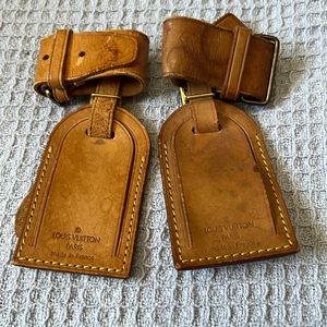 Two Louis Vuitton Luggage Tags